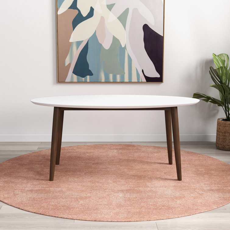 Mid century modern oval dining online table